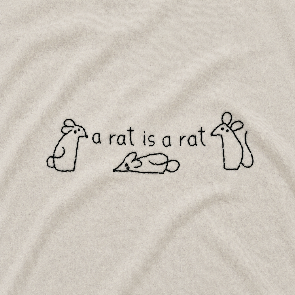 Camiseta con a rat is a rat