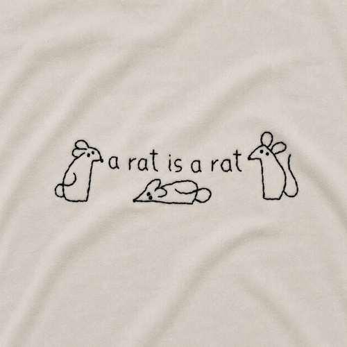 Camiseta con a rat is a rat